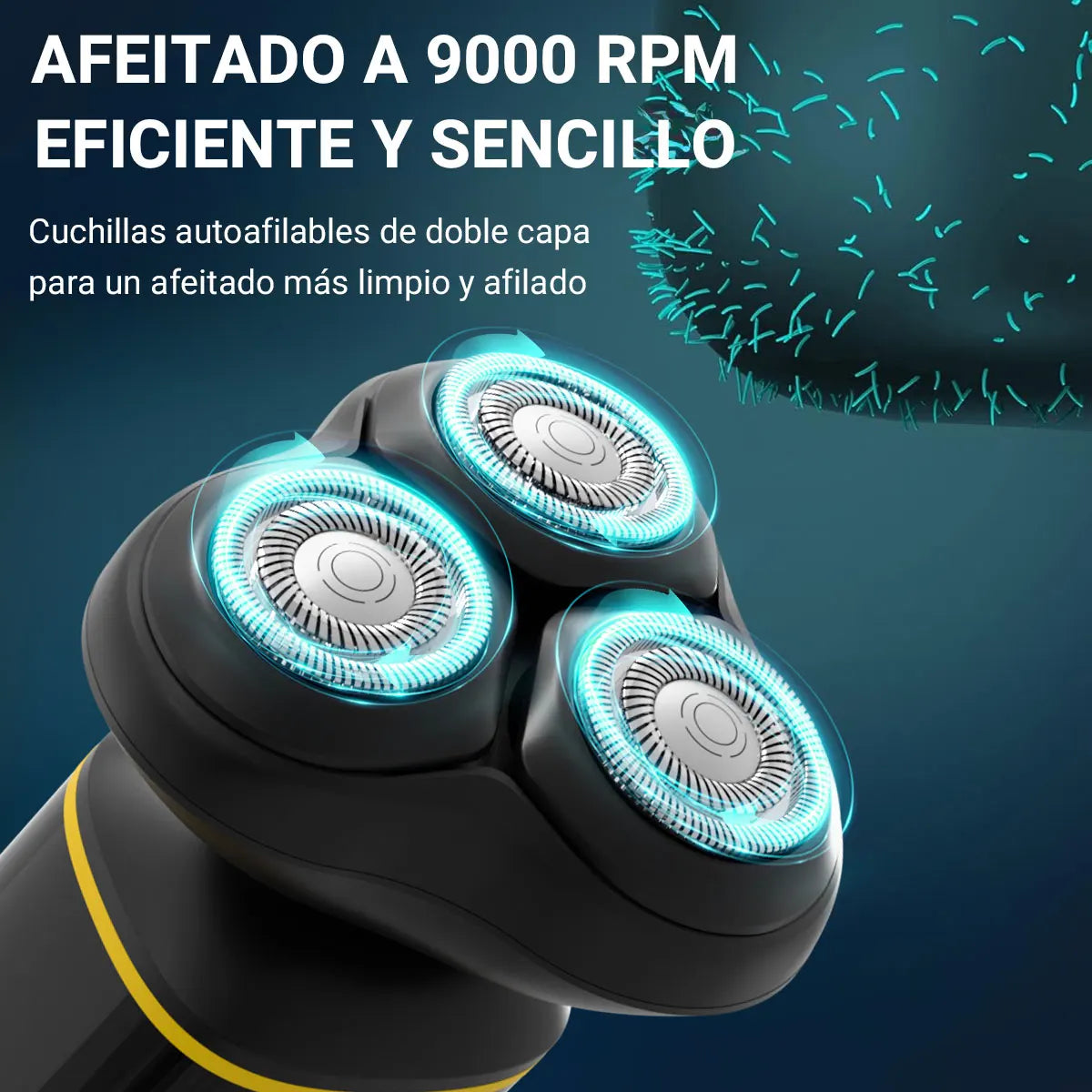 Máquina de Afeitar Eléctrica de Precisión – Cabezal Magnético y Pantalla LED