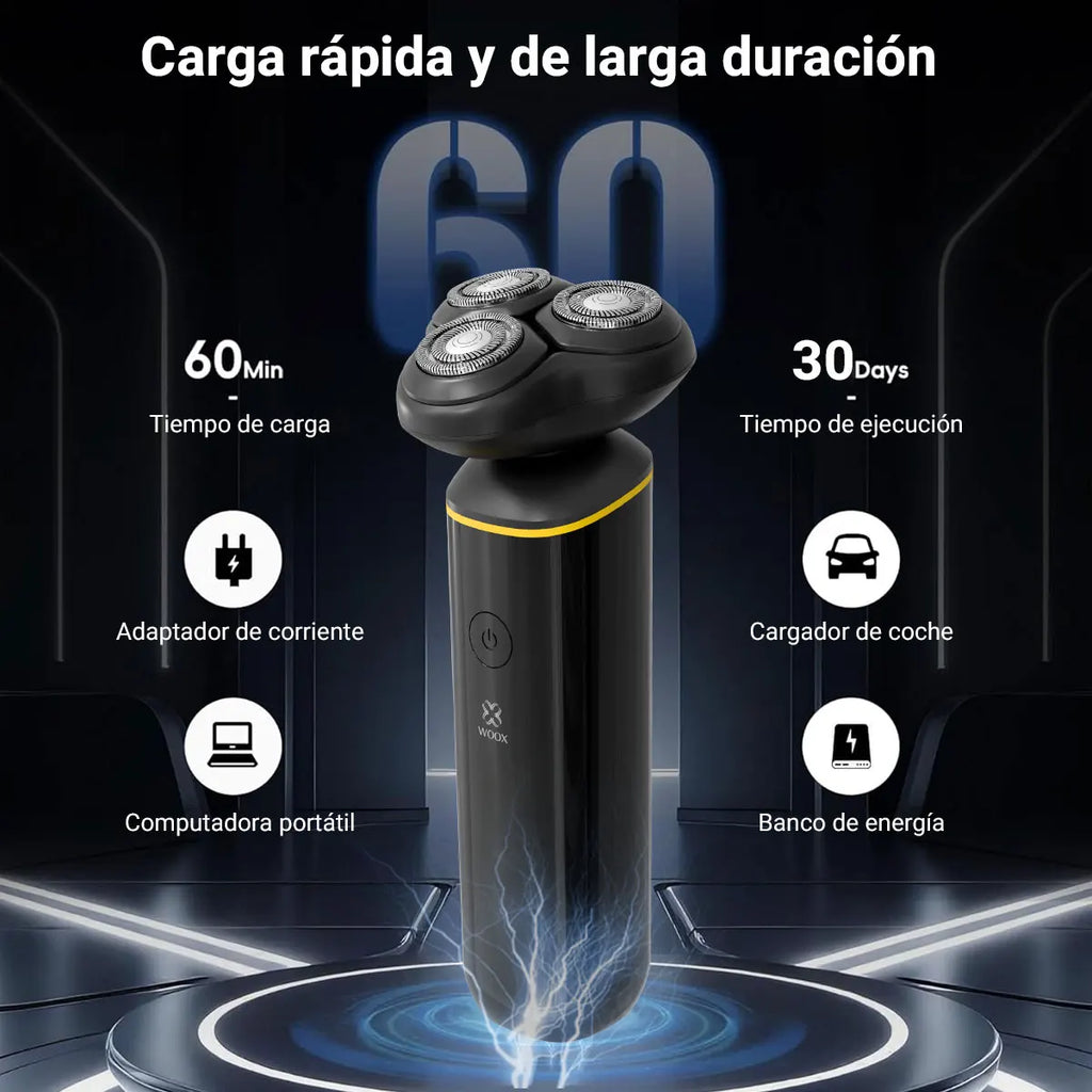 Máquina de Afeitar Eléctrica de Precisión – Cabezal Magnético y Pantalla LED