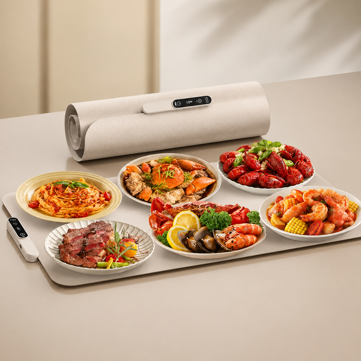 Bandeja de Calentamiento de Silicona Multifuncional – Plegable, Impermeable y de Bajo Consumo