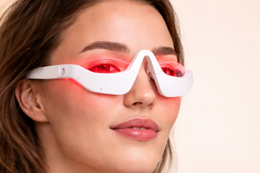 Masajeador Iluminador de Ojos con Microcorriente EMS y Terapia LED