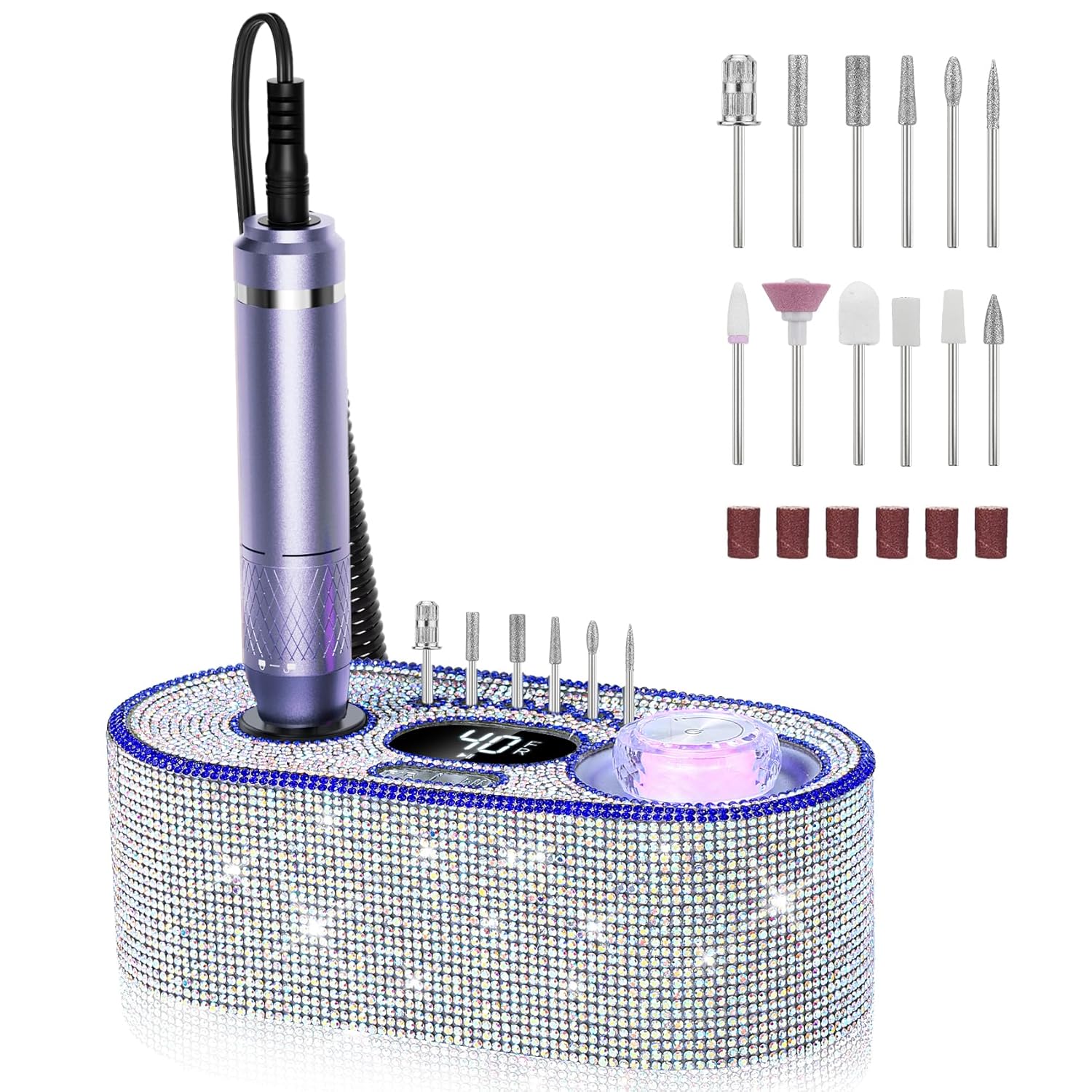 Torno para Uñas Profesional 40,000 RPM con Pantalla LCD
