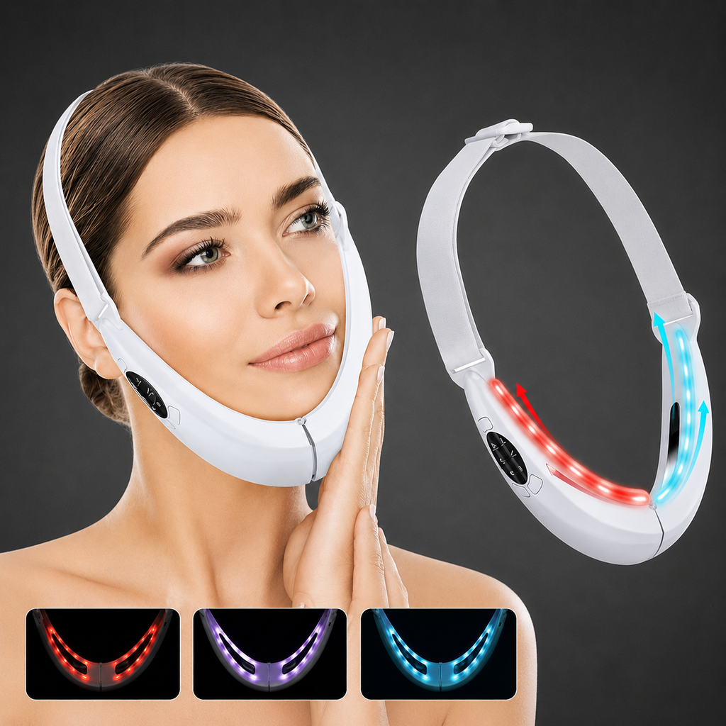 Dispositivo de Elevación Facial V-Line con EMS y Fototerapia LED