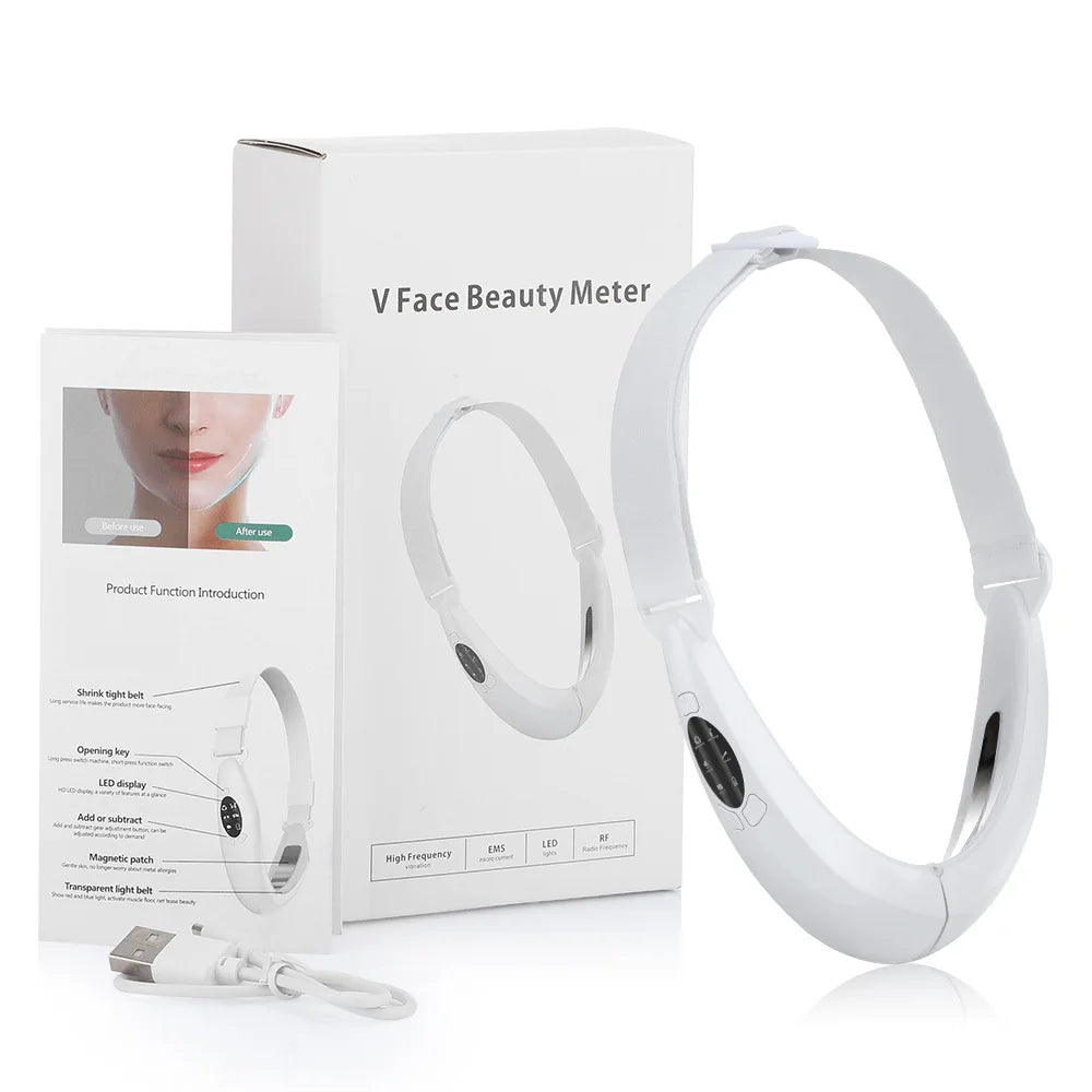 Dispositivo de Elevación Facial V-Line con EMS y Fototerapia LED