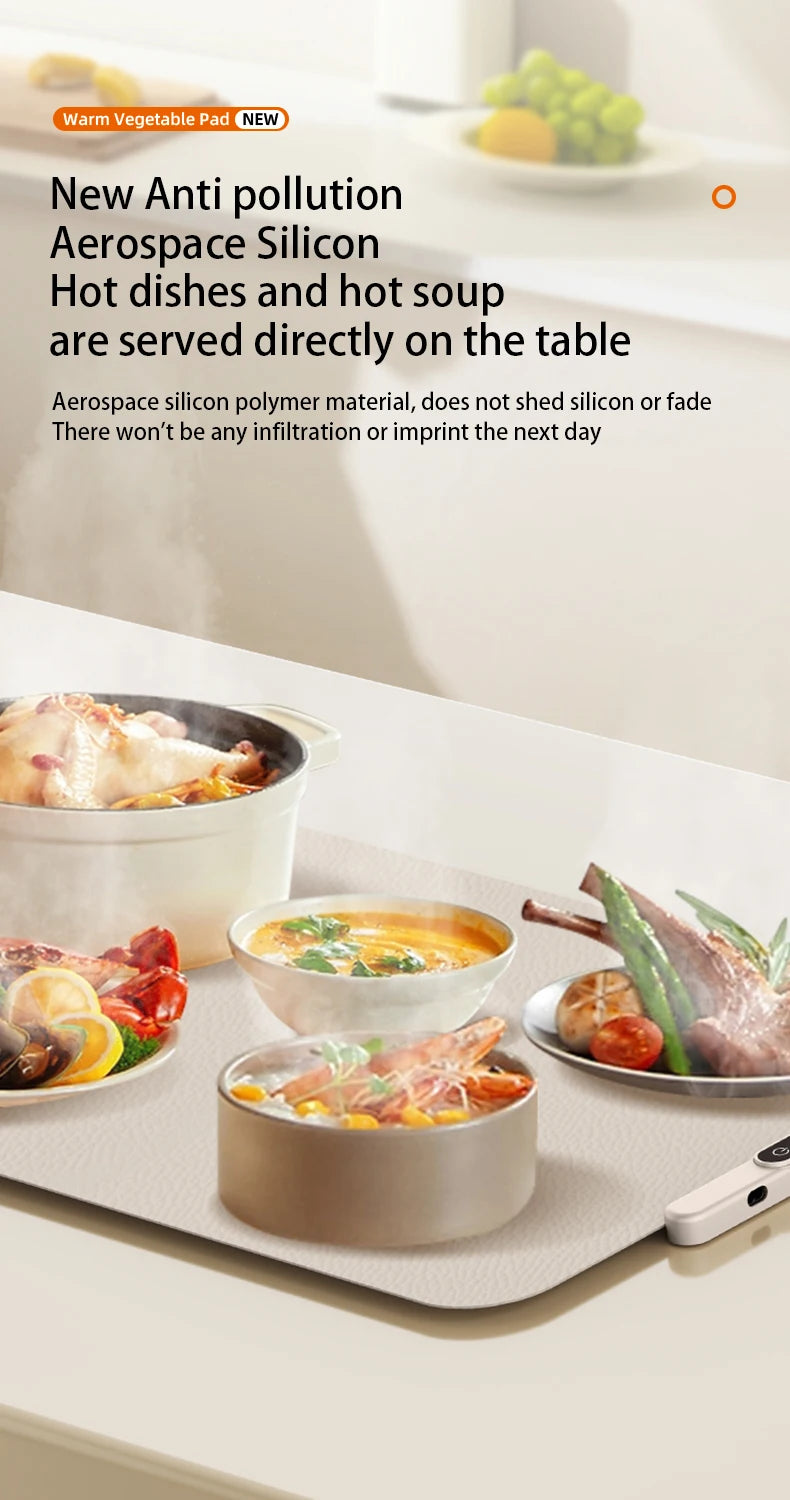Bandeja de Calentamiento de Silicona Multifuncional – Plegable, Impermeable y de Bajo Consumo