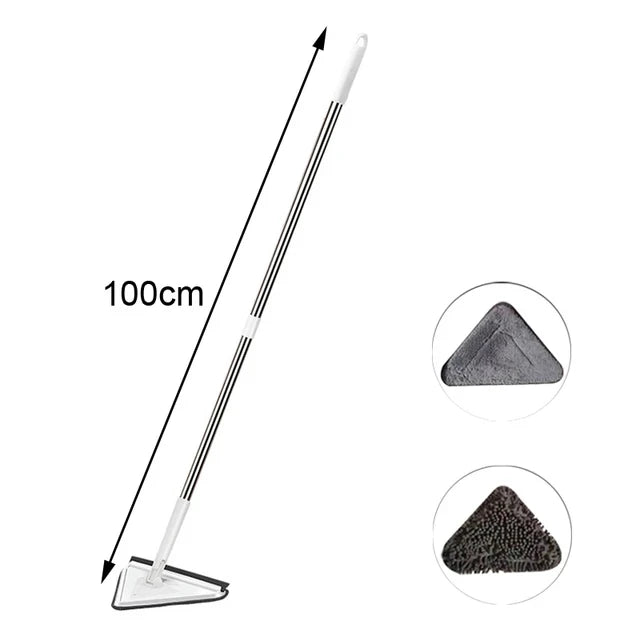 Mopa Triangular Telescópica Giratoria 360° | Fregona de Limpieza con Autoescurrido para Uso Seco y Húmedo de Alta Absorción Untior