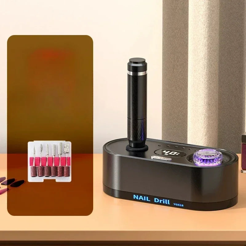 Torno para Uñas Profesional 40,000 RPM con Pantalla LCD