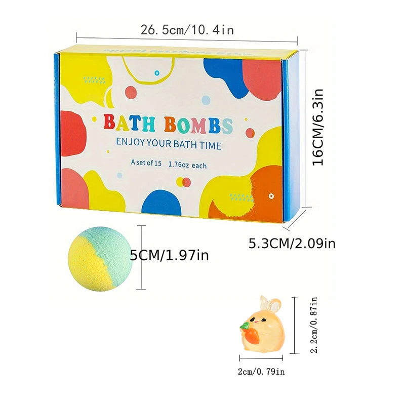 GlowDoll Luxury Kids Bath Set – Pack de Bombas de Baño Mágicas con Luces LED y Sorpresa