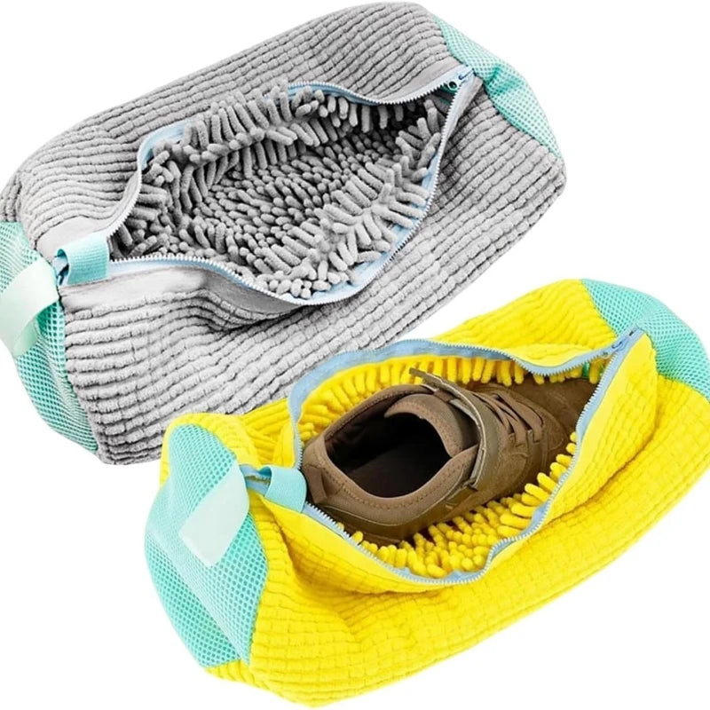 Kit de Lavado de Calzado – Bolsa Protectora para Lavadora y Cepillo de Limpieza con Dispensador