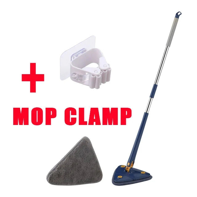 Mopa Triangular Telescópica Giratoria 360° | Fregona de Limpieza con Autoescurrido para Uso Seco y Húmedo de Alta Absorción Untior