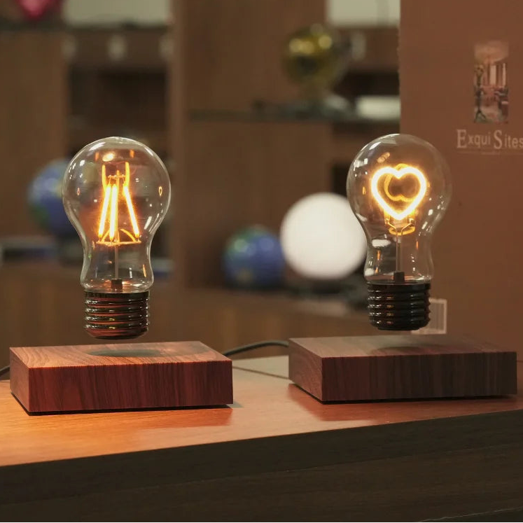 Lámpara de Bombilla LED Flotante con Levitación Magnética HCNT
