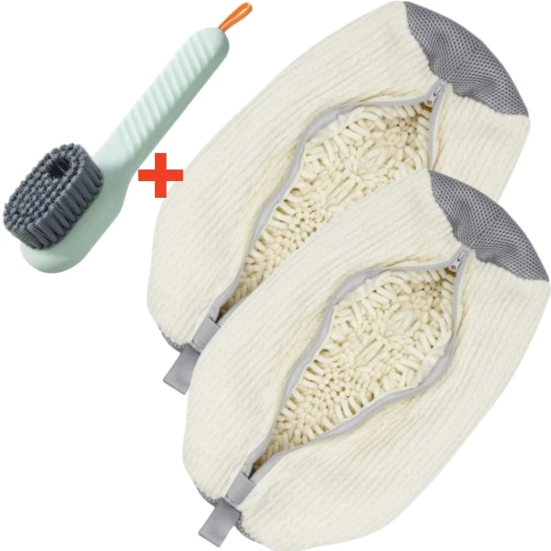 Kit de Lavado de Calzado – Bolsa Protectora para Lavadora y Cepillo de Limpieza con Dispensador