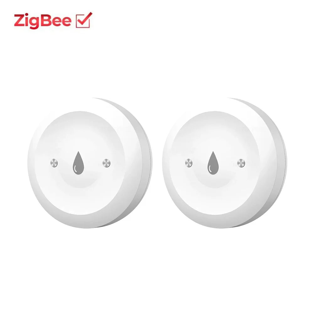 Sensor de Inundación y Fugas de Agua Tuya Zigbee 3.0 | Detector Inteligente Inalámbrico con Alerta Remota en Tiempo Real para App Smart Life