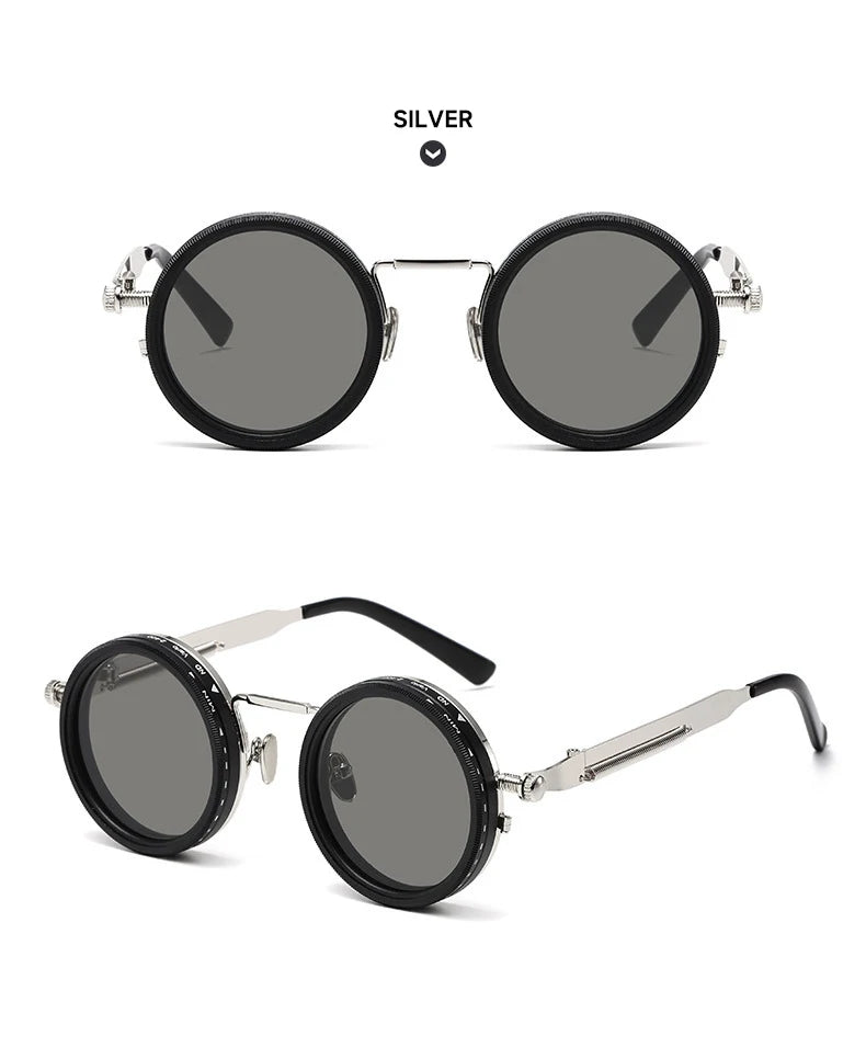 Gafas de Sol Polarizadas Retro Punk – Lentes ND9 con Atenuación Ajustable y Protección UV400