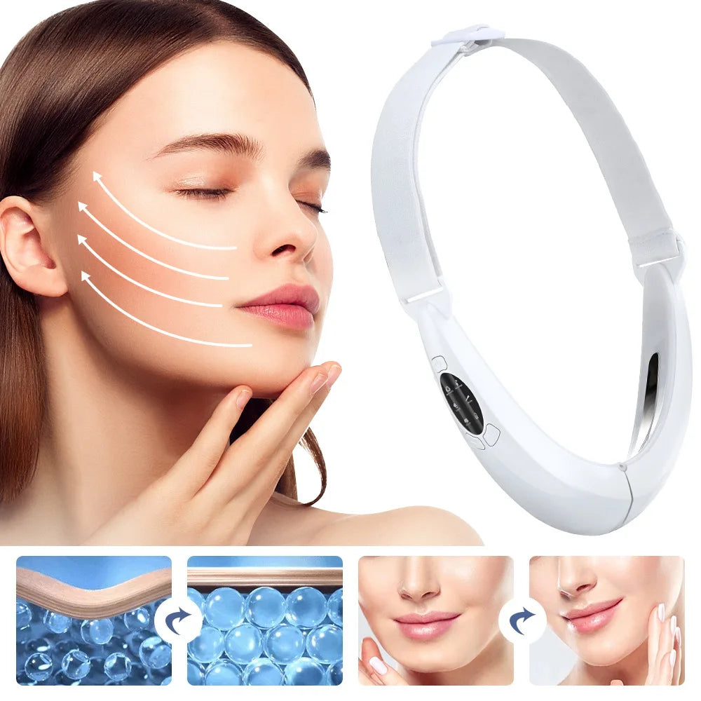 Dispositivo de Elevación Facial V-Line con EMS y Fototerapia LED
