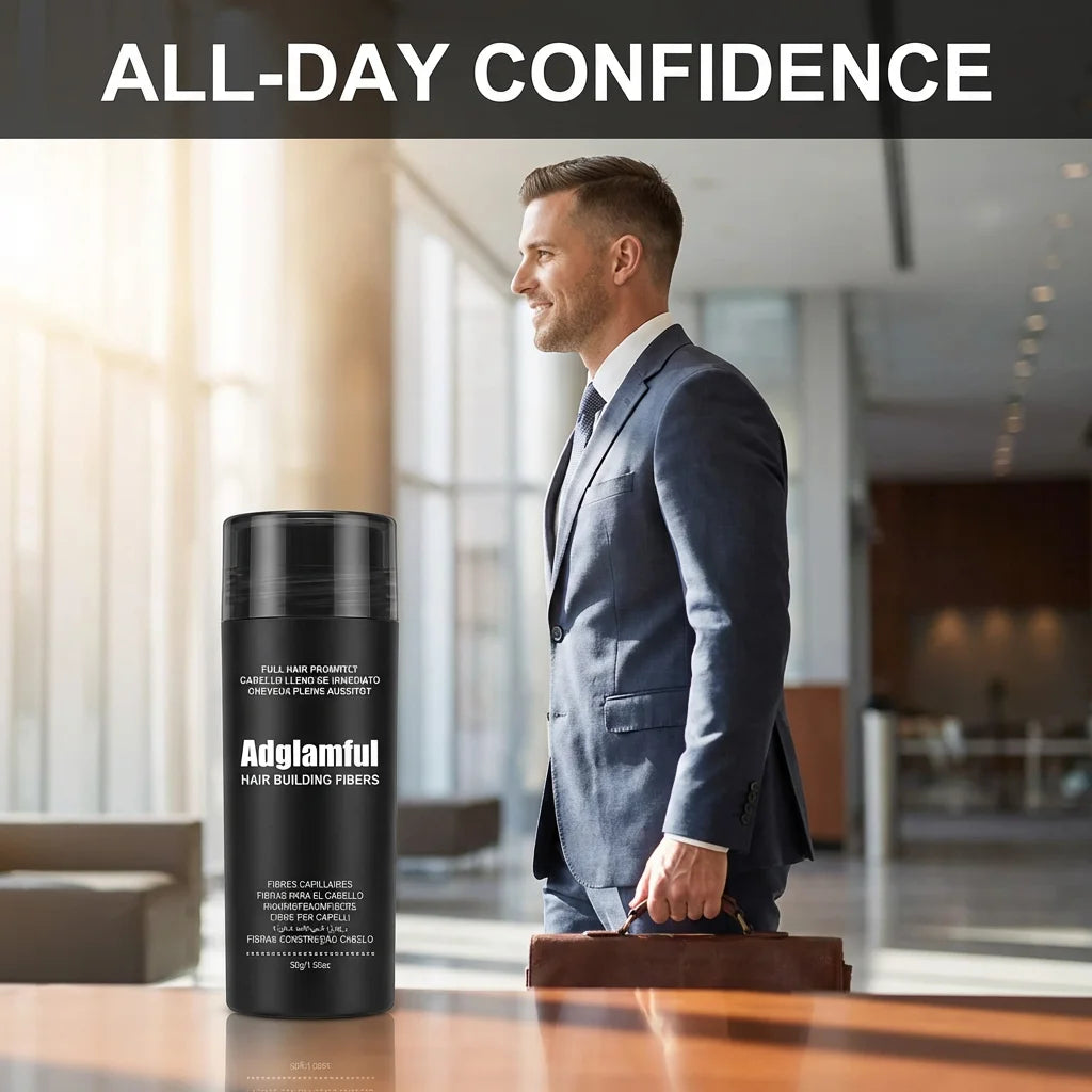 Fibras Capilares Adglamful 30g – Densidad Instantánea y Corrector de Línea de Cabello