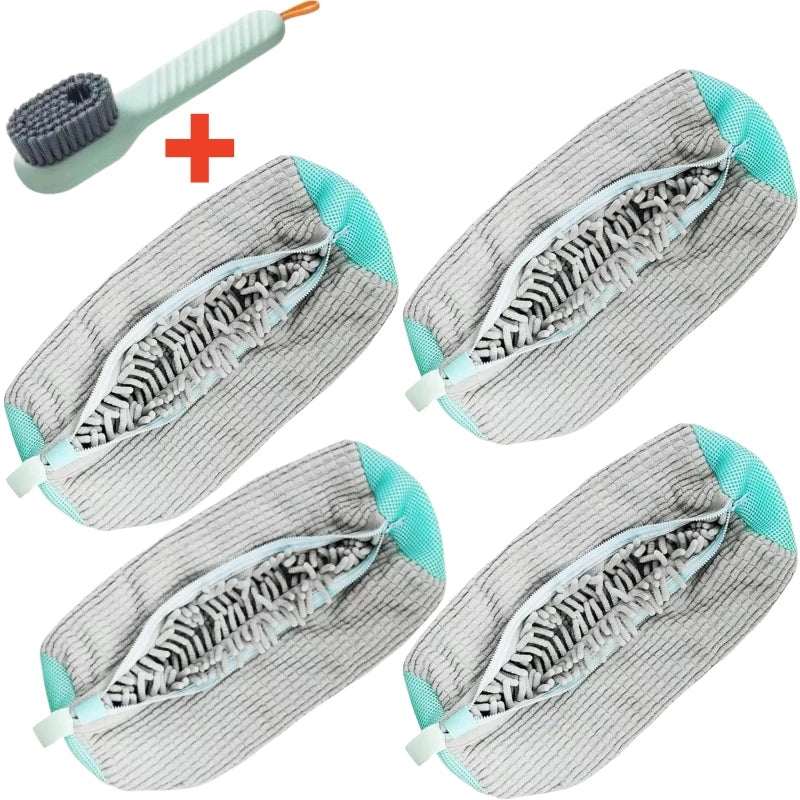 Kit de Lavado de Calzado – Bolsa Protectora para Lavadora y Cepillo de Limpieza con Dispensador