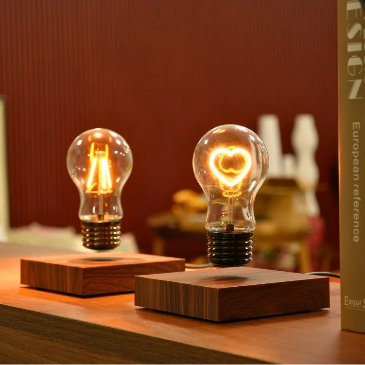 Lámpara de Bombilla LED Flotante con Levitación Magnética HCNT