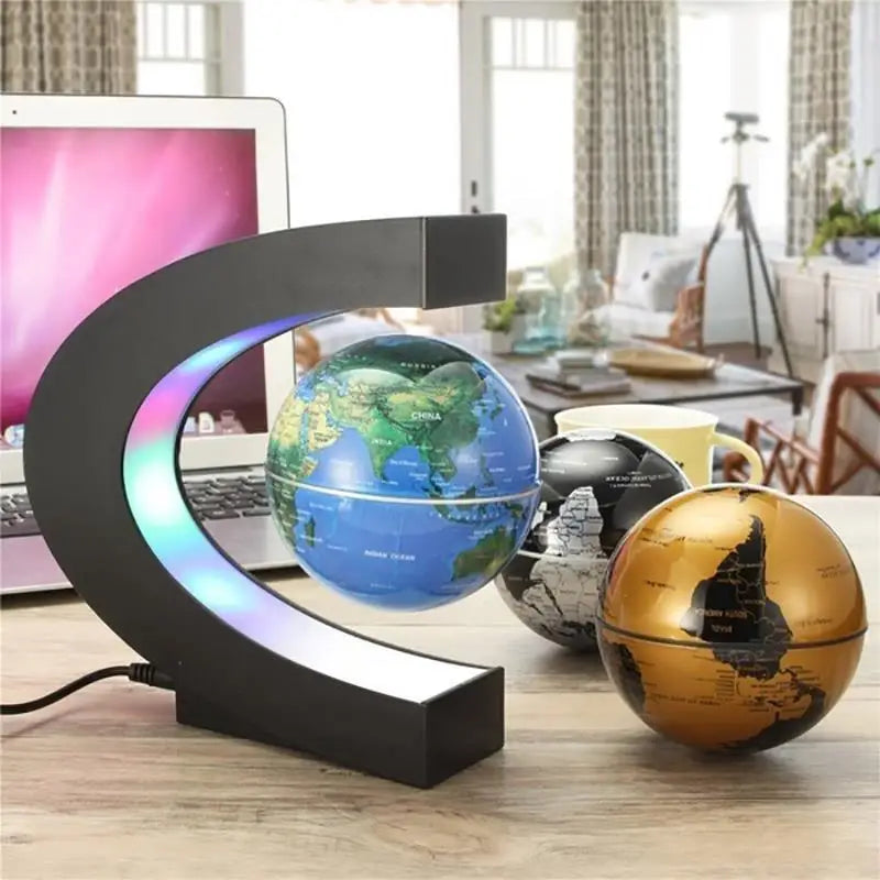 Globo Terráqueo de Levitación Magnética con Luz LED – Lámpara Antigravedad