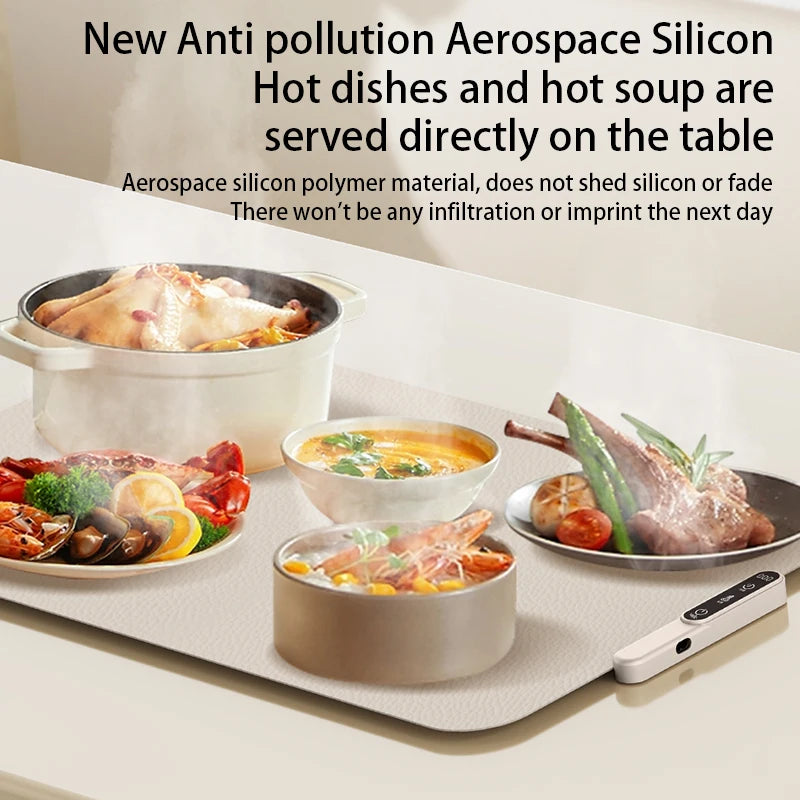 Bandeja de Calentamiento de Silicona Multifuncional – Plegable, Impermeable y de Bajo Consumo