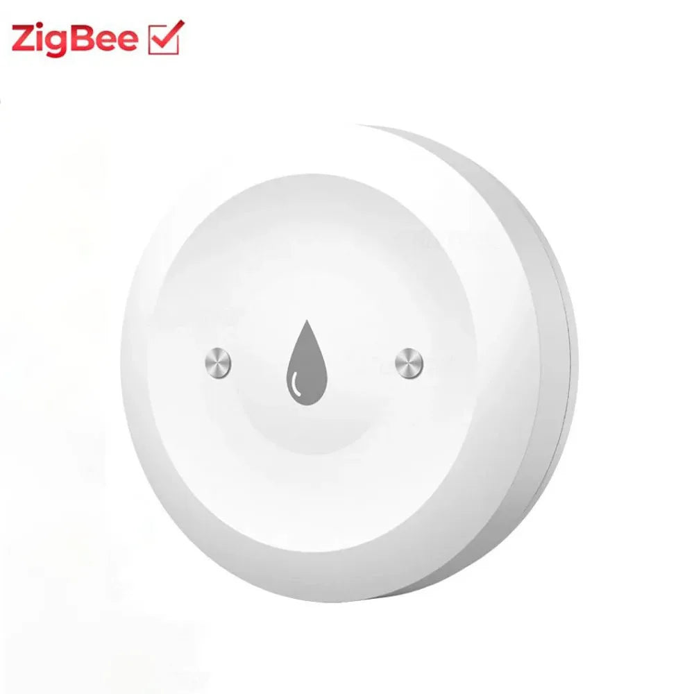 Sensor de Inundación y Fugas de Agua Tuya Zigbee 3.0 | Detector Inteligente Inalámbrico con Alerta Remota en Tiempo Real para App Smart Life