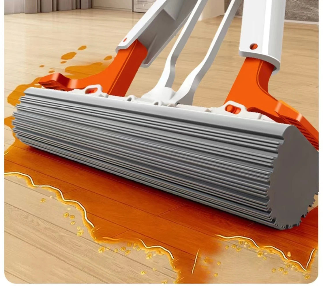 Mopa Plana Autoescurrible Pro – Limpieza Manos Libres con Esponja de Alta Absorción