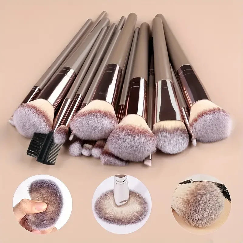 Set de Brochas de Maquillaje Profesional (3 a 20 piezas)