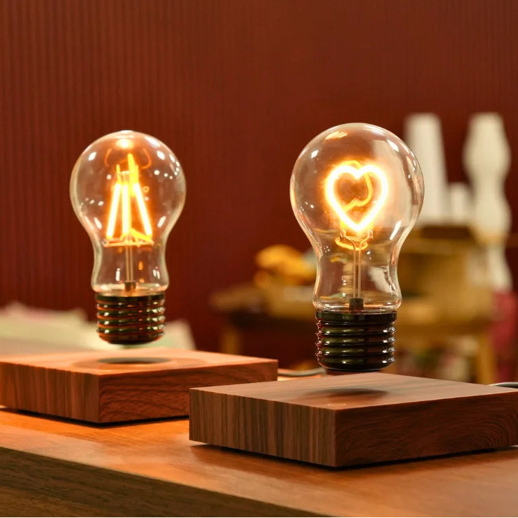 Lámpara de Bombilla LED Flotante con Levitación Magnética HCNT