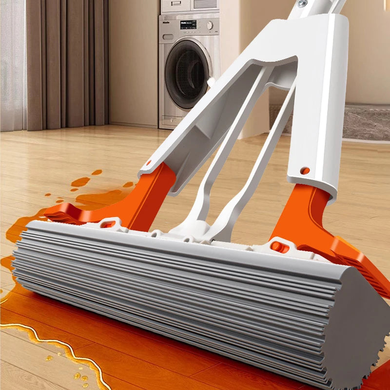 Mopa Plana Autoescurrible Pro – Limpieza Manos Libres con Esponja de Alta Absorción