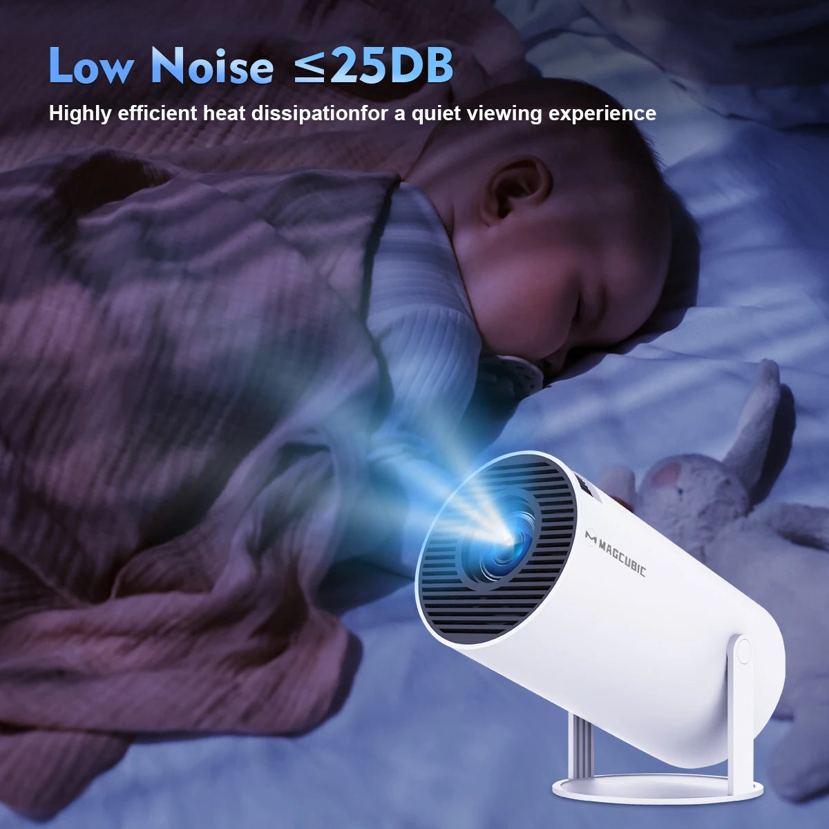 Proyector Inteligente Magcubic HY300 PRO | Mini Proyector Portátil Android 14 con WiFi 6 Dual, 290 ANSI, Soporte 8K, Bluetooth 5.4 y Rotación de 180°