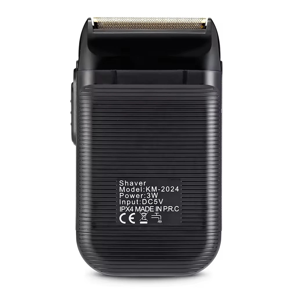 Afeitadora Eléctrica Kemei KM-2024 – Recíproca de Doble Hoja y Resistente al Agua