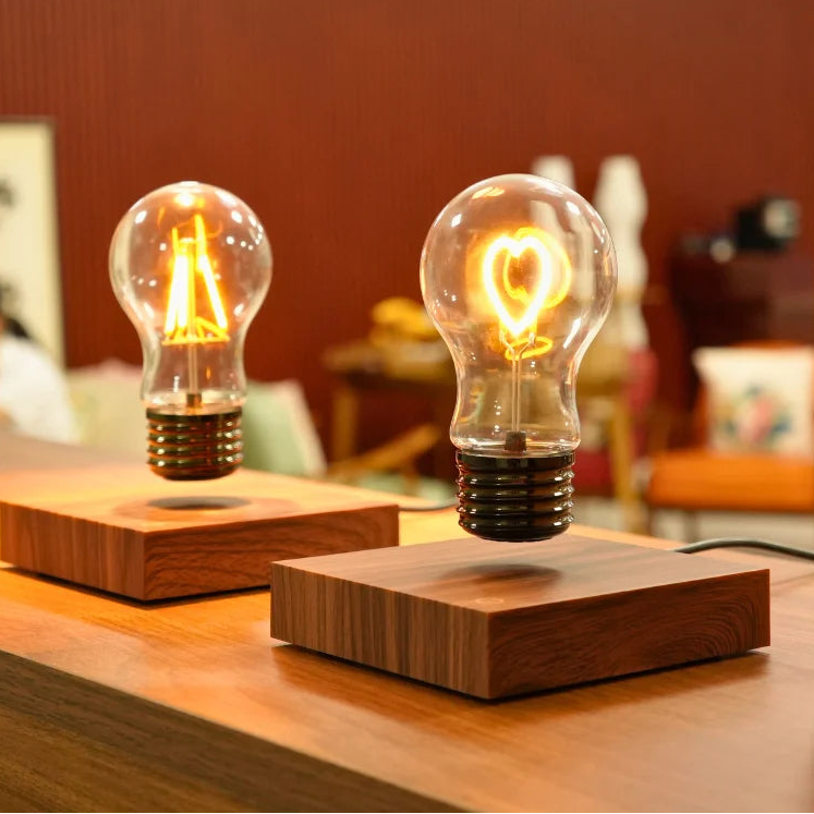Lámpara de Bombilla LED Flotante con Levitación Magnética HCNT