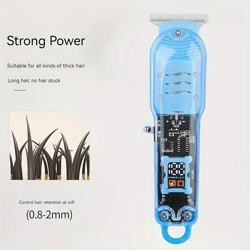 Cortapelos Eléctrico Profesional con Cuerpo Transparente