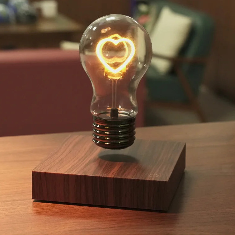 Lámpara de Bombilla LED Flotante con Levitación Magnética HCNT