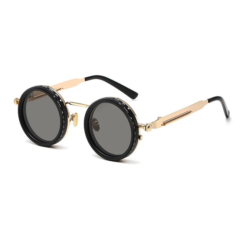 Gafas de Sol Polarizadas Retro Punk – Lentes ND9 con Atenuación Ajustable y Protección UV400