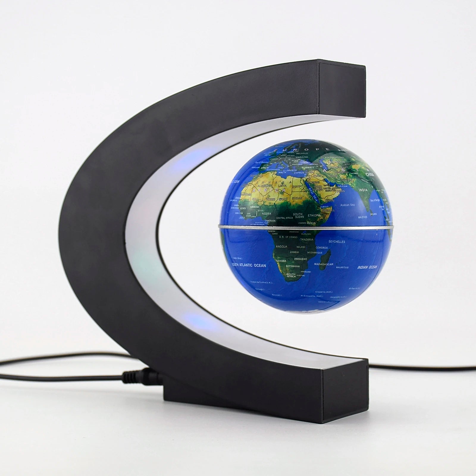 Globo Terráqueo de Levitación Magnética con Luz LED – Lámpara Antigravedad