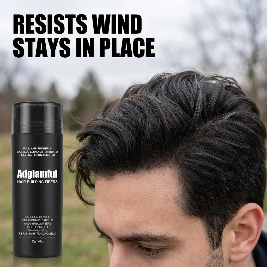 Fibras Capilares Adglamful 30g – Densidad Instantánea y Corrector de Línea de Cabello