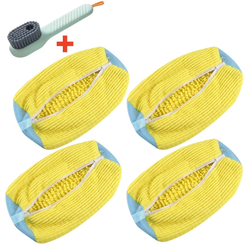 Kit de Lavado de Calzado – Bolsa Protectora para Lavadora y Cepillo de Limpieza con Dispensador