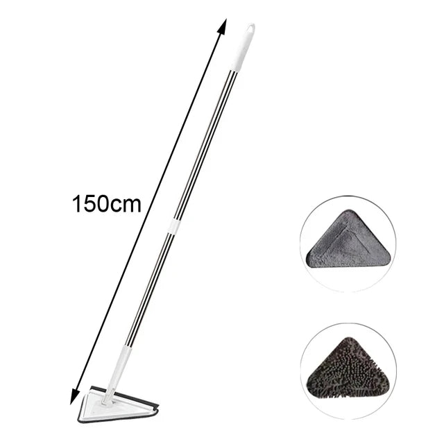 Mopa Triangular Telescópica Giratoria 360° | Fregona de Limpieza con Autoescurrido para Uso Seco y Húmedo de Alta Absorción Untior