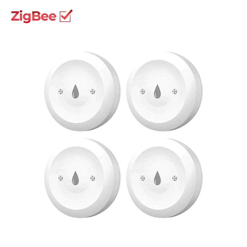 Sensor de Inundación y Fugas de Agua Tuya Zigbee 3.0 | Detector Inteligente Inalámbrico con Alerta Remota en Tiempo Real para App Smart Life