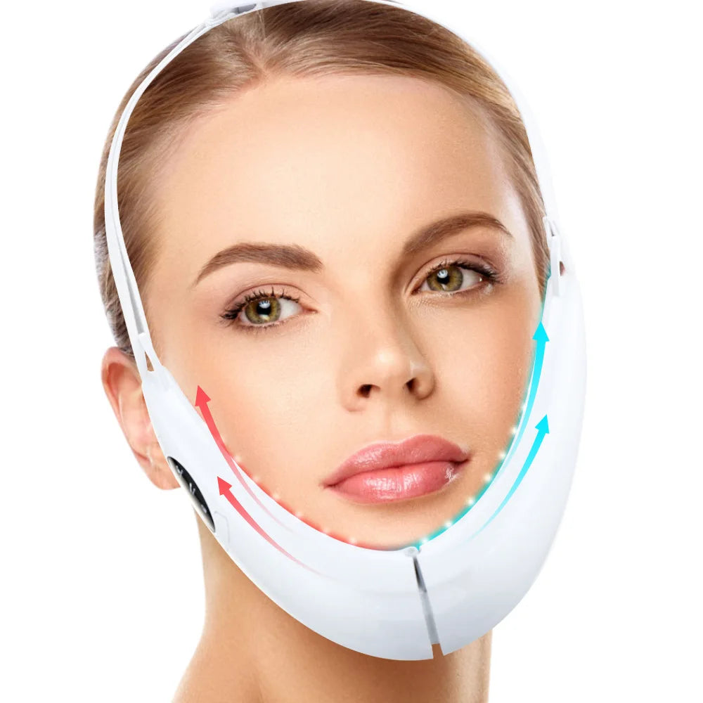 Dispositivo de Elevación Facial V-Line con EMS y Fototerapia LED