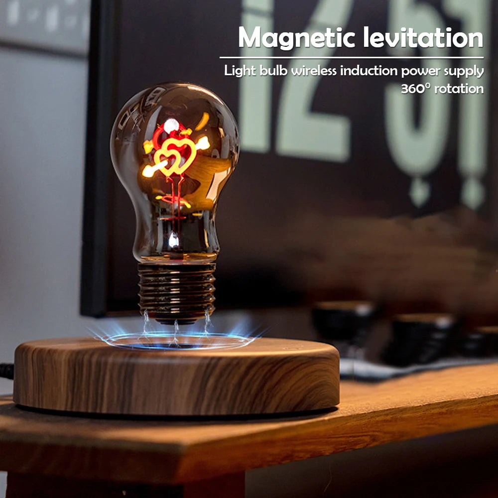 Lámpara de Luna Flotante con Levitación Magnética – Rotación 360° y 3 Colores LED