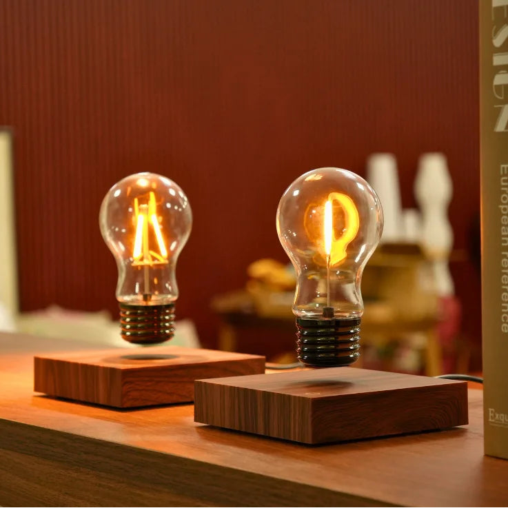 Lámpara de Bombilla LED Flotante con Levitación Magnética HCNT