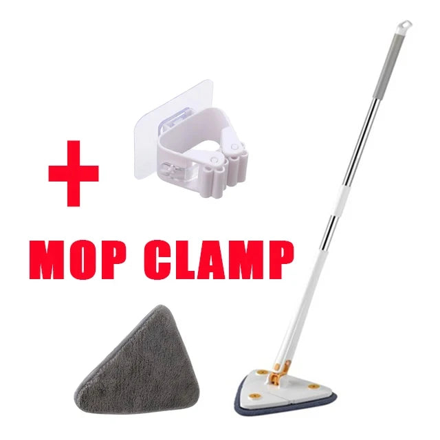 Mopa Triangular Telescópica Giratoria 360° | Fregona de Limpieza con Autoescurrido para Uso Seco y Húmedo de Alta Absorción Untior