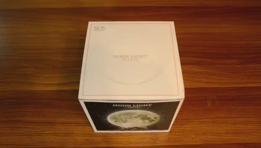 Lámpara de Luna 3D con Control Táctil – Recargable y Ajustable