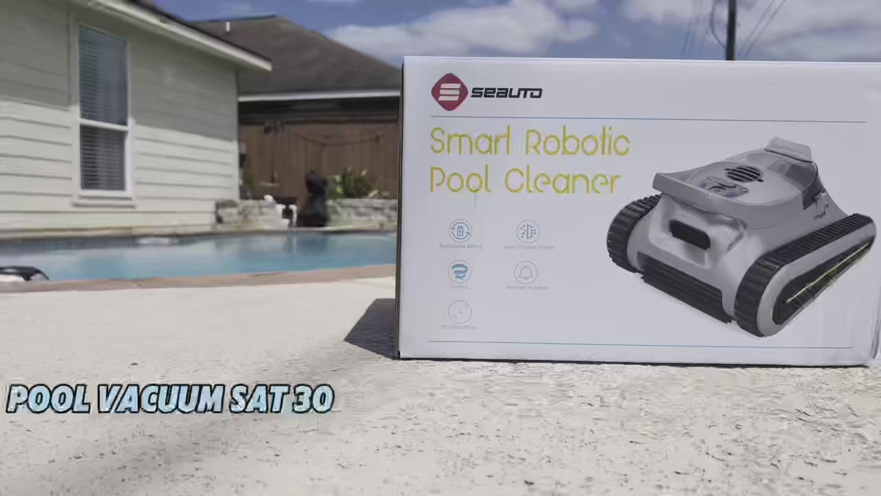 Seauto Crab Pro: Robot Limpiafondos Inalámbrico de Alta Potencia para Piscinas Enterradas (Hasta 200 m²)